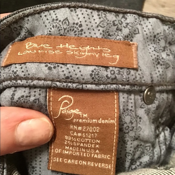 👖 Paige Jeans Blue Heights Low Rise Skinny Leg 28 - Picture 10 of 11